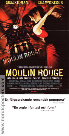 Moulin Rouge 2001 movie poster Nicole Kidman Ewan McGregor John Leguizamo Baz Luhrmann Romance Musicals