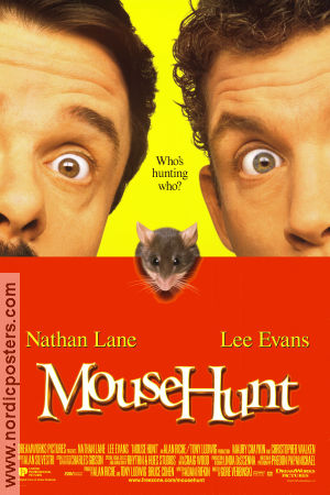 Mouse Hunt 1997 movie poster Nathan Lane Lee Evans Vicki Lewis Gore Verbinski