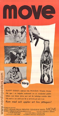 Move 1970 poster Elliott Gould Paula Prentiss Genevieve Waite Stuart Rosenberg