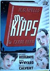 Kipps 1942 movie poster Michael Redgrave Carol Reed Writer: H G Wells
