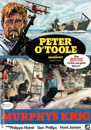 Murphy´s War 1971 movie poster Peter O´Toole Sian Phillips Philippe Noiret Peter Yates War