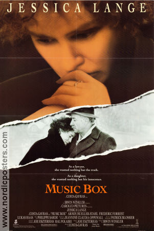 Music Box 1989 poster Jessica Lange Armin Mueller-Stahl Frederic Forrest Costa-Gavras