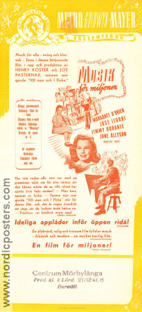 Music for Millions 1944 movie poster Margaret O´Brien José Iturbi June Allyson Jimmy Durante Henry Koster
