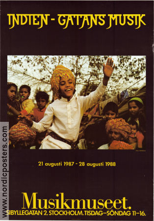 Musikmuseet Indian gatans musik 1987 poster Find more: Museum