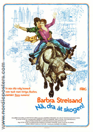 Nä dra åt skogen 1974 poster Barbra Streisand Michael Sarrazin Estelle Parsons Peter Yates