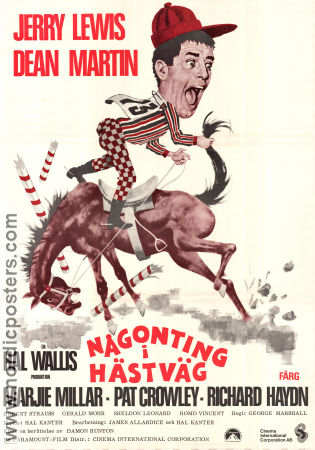 Någonting i hästväg 1953 poster Dean Martin Jerry Lewis George Marshall Hästar