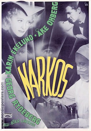 Narkos 1944 movie poster Georg Rydeberg Karin Ekelund Börje Larsson Medicine and hospital