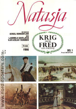 Voyna i mir I: Andrey Bolkonskiy 1965 movie poster Lyudmila Saveleva Vyacheslav Tikhonov Sergey Bondarchuk Writer: Leo Tolstoy Russia War