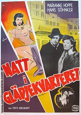 Nur eine Nacht 1950 movie poster Marianne Hoppe Ladies