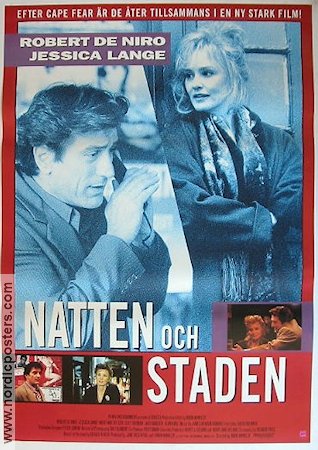 Natten och staden 1992 poster Robert De Niro Jessica Lange Cliff Gorman Irwin Winkler