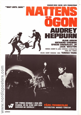 Nattens ögon 1967 poster Audrey Hepburn Alan Arkin Richard Crenna Terence Young