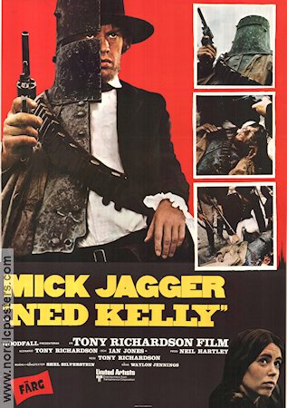 Ned Kelly 1970 movie poster Mick Jagger Clarissa Kaye-Mason Tony Richardson Country: Australia Celebrities