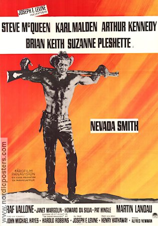 Nevada Smith 1966 movie poster Steve McQueen Karl Malden Brian Keith Henry Hathaway