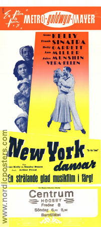 On the Town 1949 movie poster Gene Kelly Frank Sinatra Betty Garrett Stanley Donen Musicals