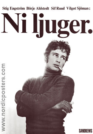 Ni ljuger 1969 movie poster Stig Engström Börje Ahlstedt Sif Ruud Vilgot Sjöman Smoking Cult movies