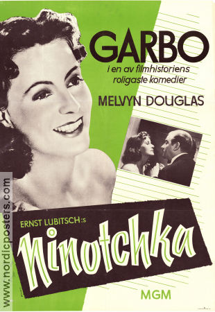 Ninotchka 1939 poster Greta Garbo Melvyn Douglas Ina Claire Bela Lugosi Felix Bressart Ernst Lubitsch Text: Billy Wilder