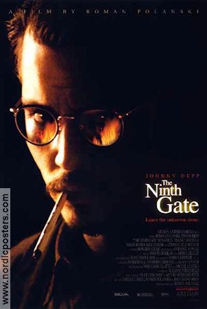 The Ninth Gate 1999 movie poster Johnny Depp Lena Olin Roman Polanski Glasses Smoking