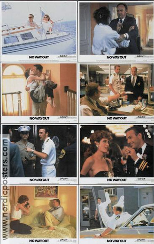 No Way Out 1987 lobby card set Kevin Costner Gene Hackman