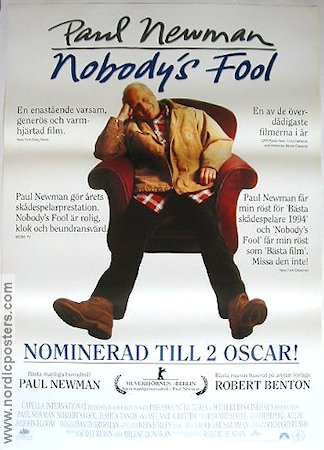 Nobody´s Fool 1994 movie poster Paul Newman Bruce Willis Melanie Griffith Robert Benton