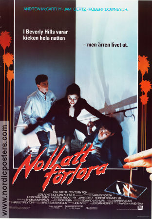 Noll att förlora 1987 poster Andrew McCarthy Jami Gertz Robert Downey Jr Marek Kanievska