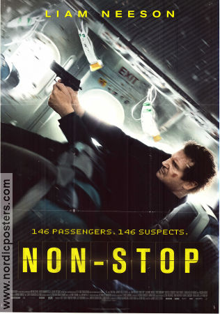 Non-Stop 2014 movie poster Liam Neeson Julianne Moore Scoot McNairy Jaume Collet-Serra