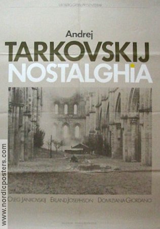 Nostalghia 1983 movie poster Oleg Yankovskiy Erland Josephson Andrei Tarkovsky Russia