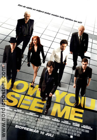 Now You See Me 2013 movie poster Jesse Eisenberg Mark Ruffalo Common Louis Leterrier