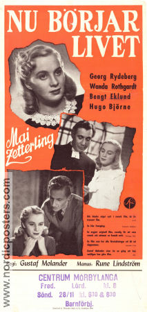 Nu börjar livet 1948 movie poster Mai Zetterling Georg Rydeberg Wanda Rothgardt Gustaf Molander