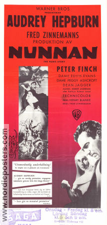 Nun´s Story 1959 movie poster Audrey Hepburn Peter Finch Edith Evans Fred Zinnemann