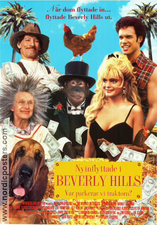 Nyinflyttade i Beverlyu Hills 1993 poster Diedrich Bader Erika Eleniak Jim Varney Penelope Spheeris Från TV Pengar