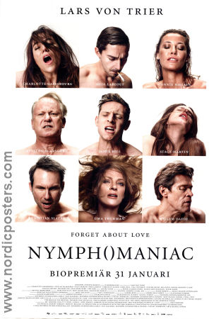 Nymphomaniac: Vol I 2013 movie poster Charlotte Gainsbourg Stellan Skarsgård Stacy Martin Uma Thurman Christian Slater Lars von Trier Denmark