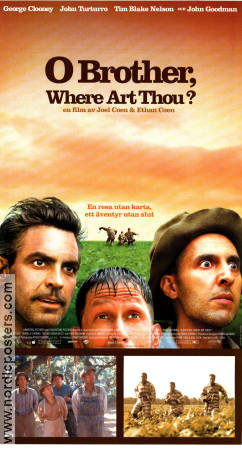 O Brother Where Art Thou 2000 movie poster George Clooney John Turturro Tim Blake Nelson Joel Ethan Coen