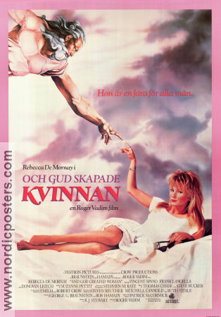 Och gud skapade kvinnan 1987 poster Rebecca de Mornay Vincent Spano Frank Langella Roger Vadim Religion