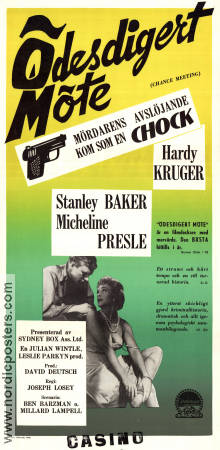 Ödesdigert möte 1959 poster Hardy Krüger Stanley Baker Micheline Presle Joseph Losey