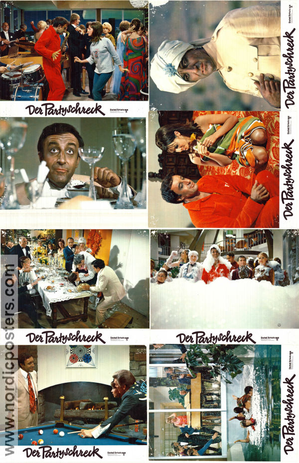 The Party 1968 lobby card set Peter Sellers Claudine Longet Natalia Borisova Blake Edwards