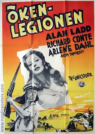 Desert Legion 1953 movie poster Alan Ladd Arlene Dahl