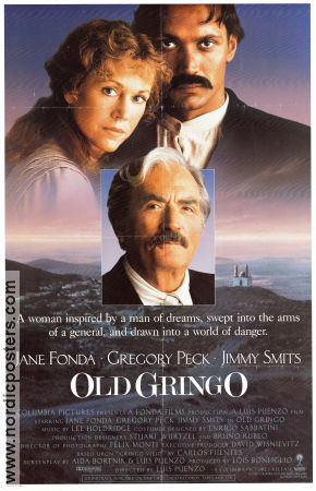 Old Gringo 1989 poster Jane Fonda Gregory Peck Jimmy Smits Luiz Puenzo