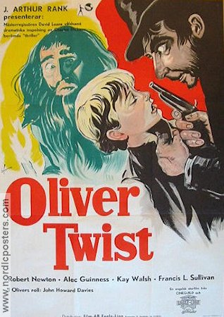 Oliver Twist 1948 movie poster Alec Guinness David Lean Poster artwork: Walter Bjorne