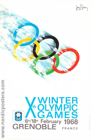 Olympic Games Grenoble 1968 poster Olympic Winter sports Poster from: France