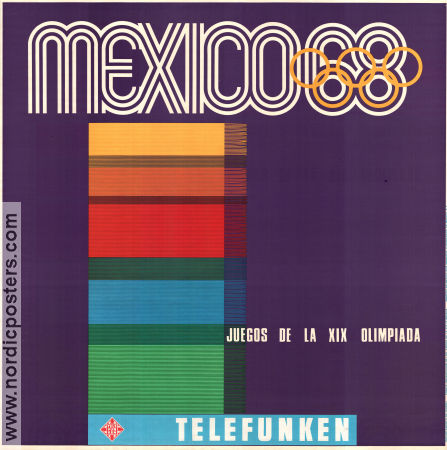 Olympic Games Mexico Telefunken 1968 poster Olympic