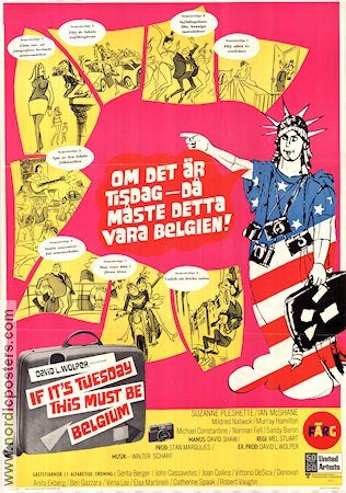 If It´s Tuesday This Must Be Belgium 1970 movie poster Suzanne Pleshette Ian McShane