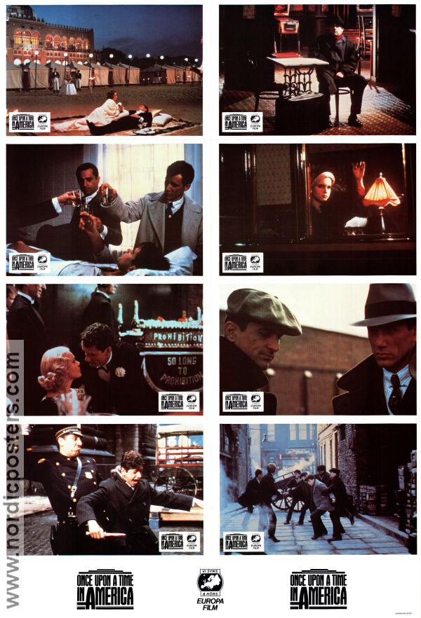 Once Upon a Time in America 1984 lobbykort Robert De Niro James Woods Sergio Leone Maffia