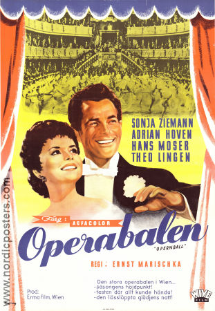 Opernball 1956 movie poster Johannes Heesters Hertha Feiler Josef Meinrad Ernst Marischka Country: Austria