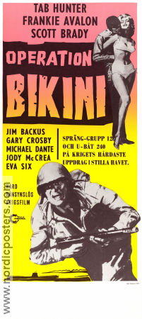 Operation Bikini 1963 movie poster Tab Hunter Frankie Avalon Scott Brady Anthony Carras
