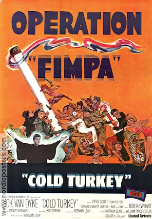 Cold Turkey 1971 movie poster Dick Van Dyke Pippa Scott Tom Poston Norman Lear Smoking