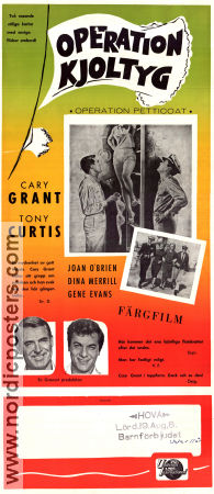 Operation kjoltyg 1959 poster Cary Grant Tony Curtis Joan O´Brien Blake Edwards