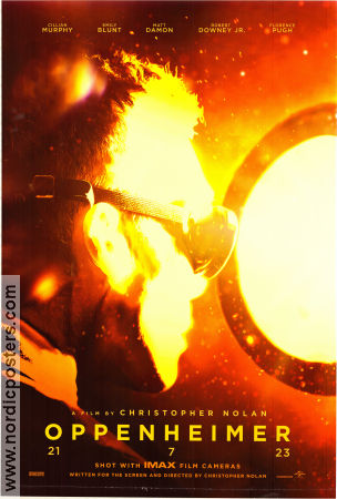 Oppenheimer 2023 movie poster Cillian Murphy Emily Blunt Matt Damon Robert Downey Jr Florene Pugh Christopher Nolan