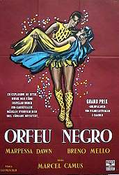 Black Orpheus 1959 movie poster Breno Mello Marpessa Dawn Lourdes de Oliveira Marcel Camus Musicals