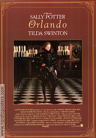 Orlando 1992 movie poster Tilda Swinton Billy Zane Jimmy Somerville Sally Potter Cult movies