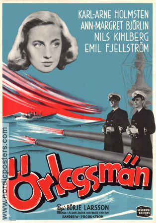 Örlogsmän 1943 movie poster Karl-Arne Holmsten Nils Kihlberg Anne-Margrethe Björlin Börje Larsson